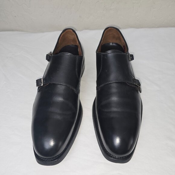 LLOYD Germany Men's Black Leather Double Monk Strap Oxfords US Size 11 - Picture 3 of 9
